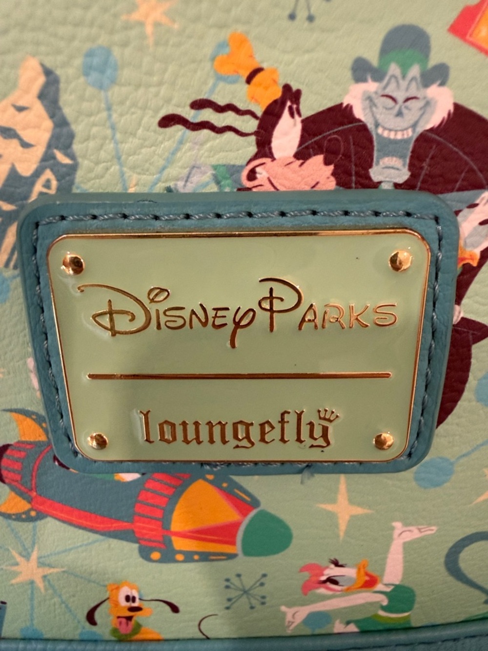 Loungefly “Play in the Parks” Mint Green Disney Parks Tea Cup Mini Backpack - Picture 2 of 6